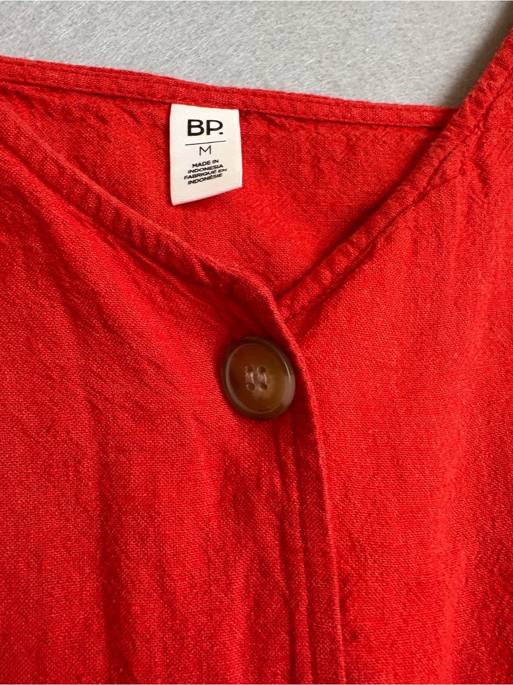 bp Red/Orange Button-Front Adjustable Spaghetti Strap Cami sz M - Picture 5 of 11